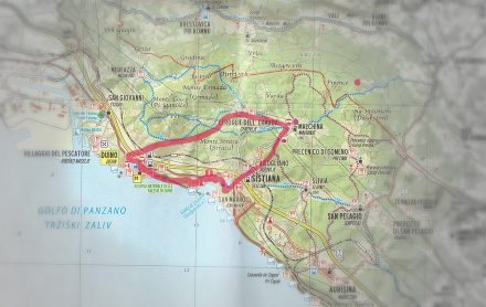 Die schöne Offroad Bike-Tour von Sistiana über Malchina und Ceroglie nach Dino.