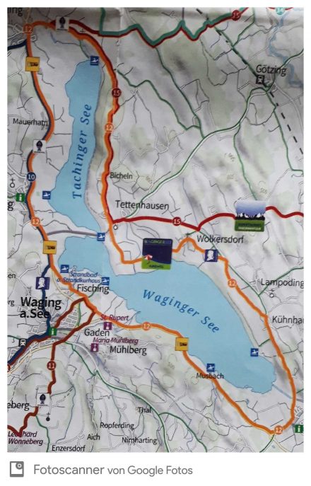 Rund 28 km ist die Tour um den Waginger See.