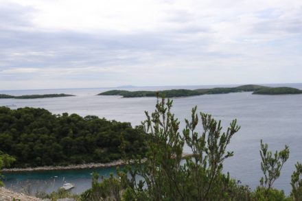 Erster Blick auf die Hvarer Inseln.