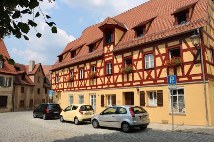 Die für Franken typischen Fachwerkhäuser in Hersbruck.