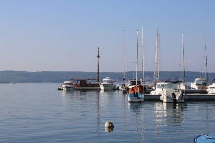 Bootsstege in Portoroz.