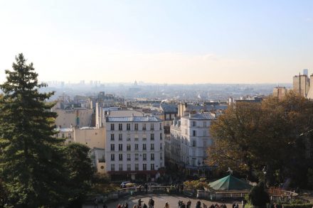 Blick von Sacre Coeur über Paris.