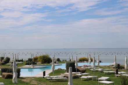 Der exklusive Beach Club in Porto Piccolo.