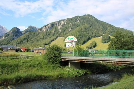 Die Brücke über die Save an der Bundesstraße nach Jesenice.