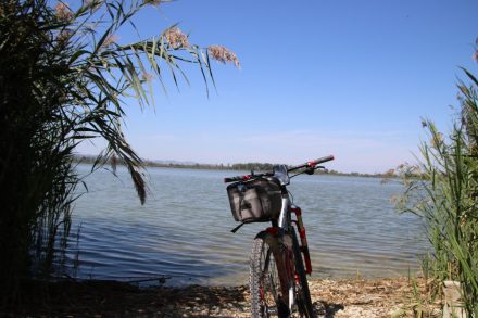 Erfrischung im Lago di Montepulciano nach rund 40 Kilometern auf dem Bike