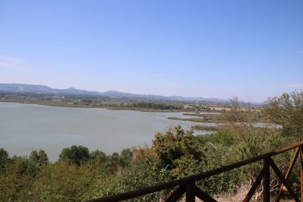 Auch der kleine, naturbelassene Lago die Montepulciano ist im grünen Umland eingebettet