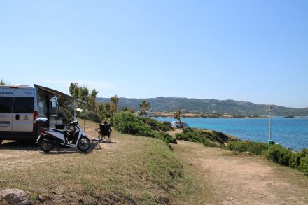 Unser Stellplatz am Camping Isuledda auf Sardinien