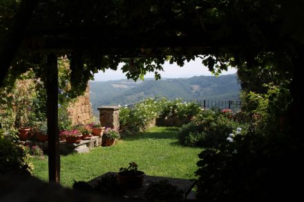 Auch die Gärten von Civita di Bagnoregio sind liebevoll gepflegt