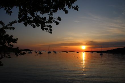 Wunderschöner Sunset an der Bucht vom Camping Vestar