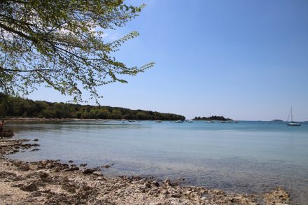 Die wunderschöne Bucht Vestar an der Westküste der Istrischen Halbinsel